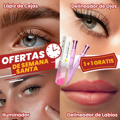 Lápiz de Maquillaje Multifunción 4 en 1 | (1 + 1 GRATIS)