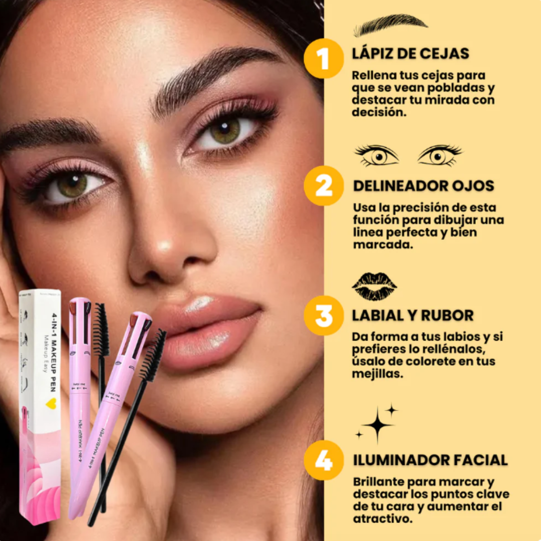 Lápiz de Maquillaje Multifunción 4 en 1 | (1 + 1 GRATIS)
